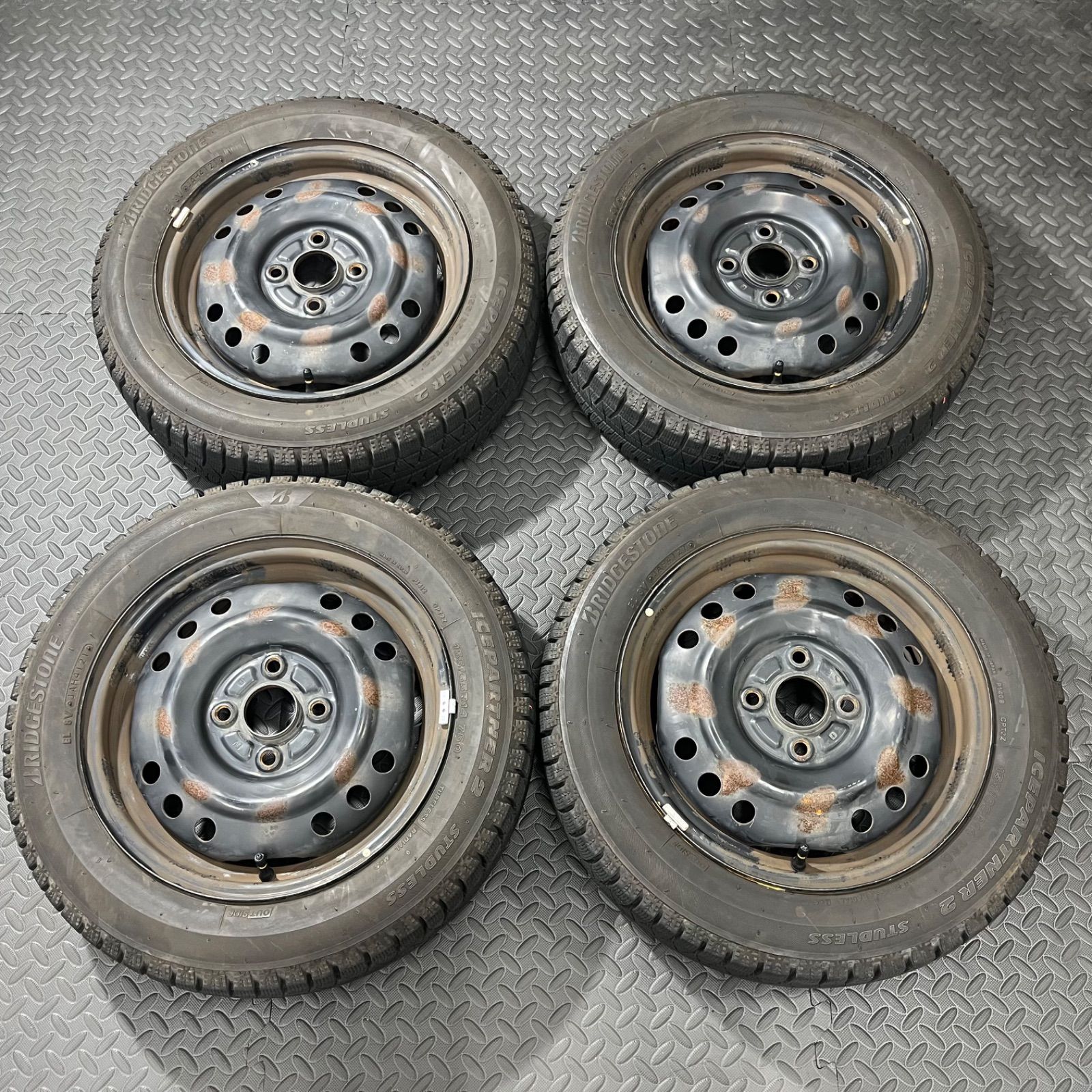 21年製 155 65 R 14 ブリヂストン アイスパートナー2 ダイハツ タント ムーヴ ミラ コンテ スタッドレスタイヤ 1142