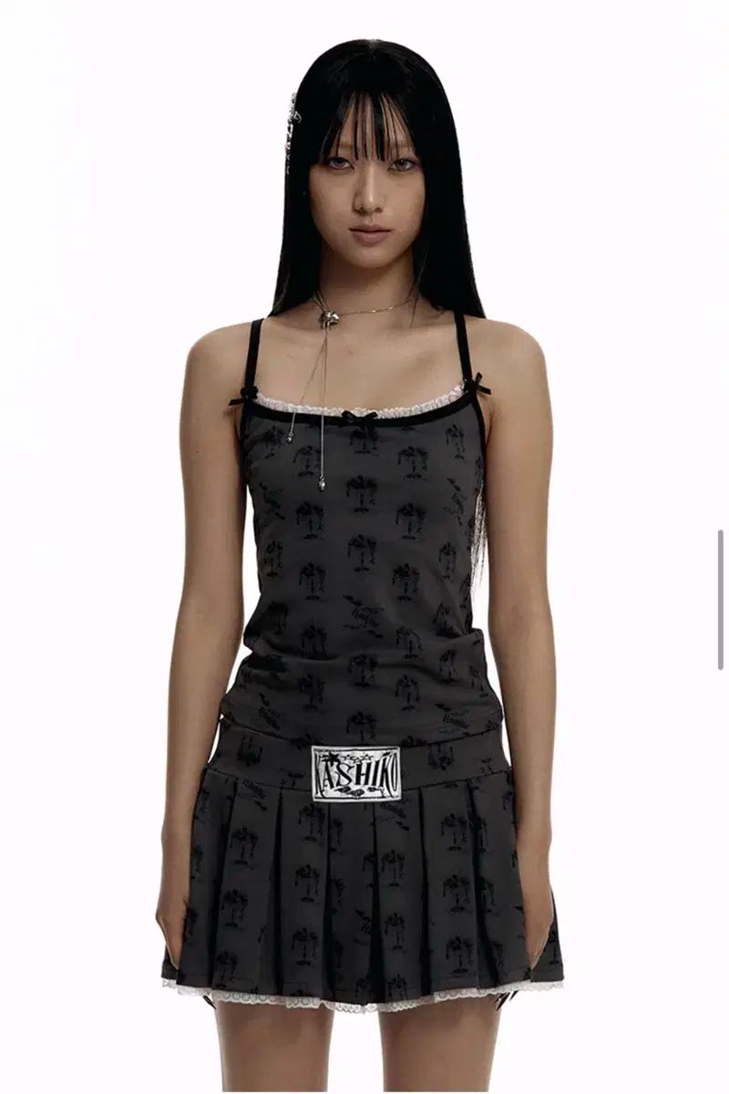 カシコ ジュエリー カクテル プリーツ スカート パンツ チャコール