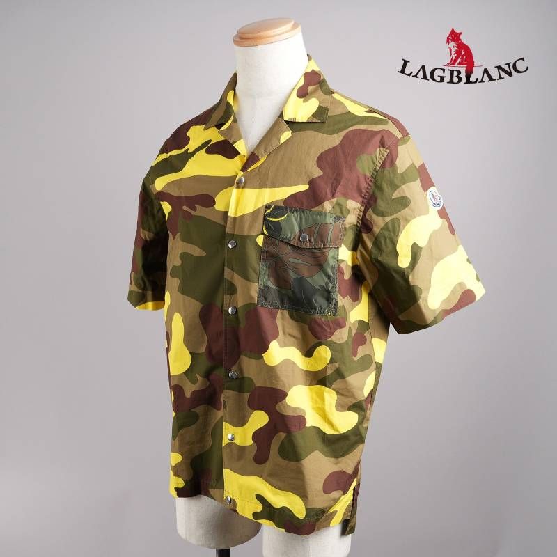 モンクレール 状態ランクA 半袖シャツ サイズM イエロー メンズ MONCLER