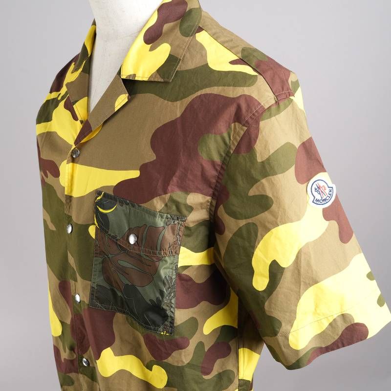 モンクレール 状態ランクA 半袖シャツ サイズM イエロー メンズ MONCLER