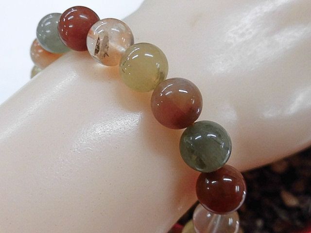 天然石 ラビットヘアールチルクォーツ9.4～9.9mm玉ブレスレット 内周18.2cm 250720568 WWW_SHINETEETH_COM