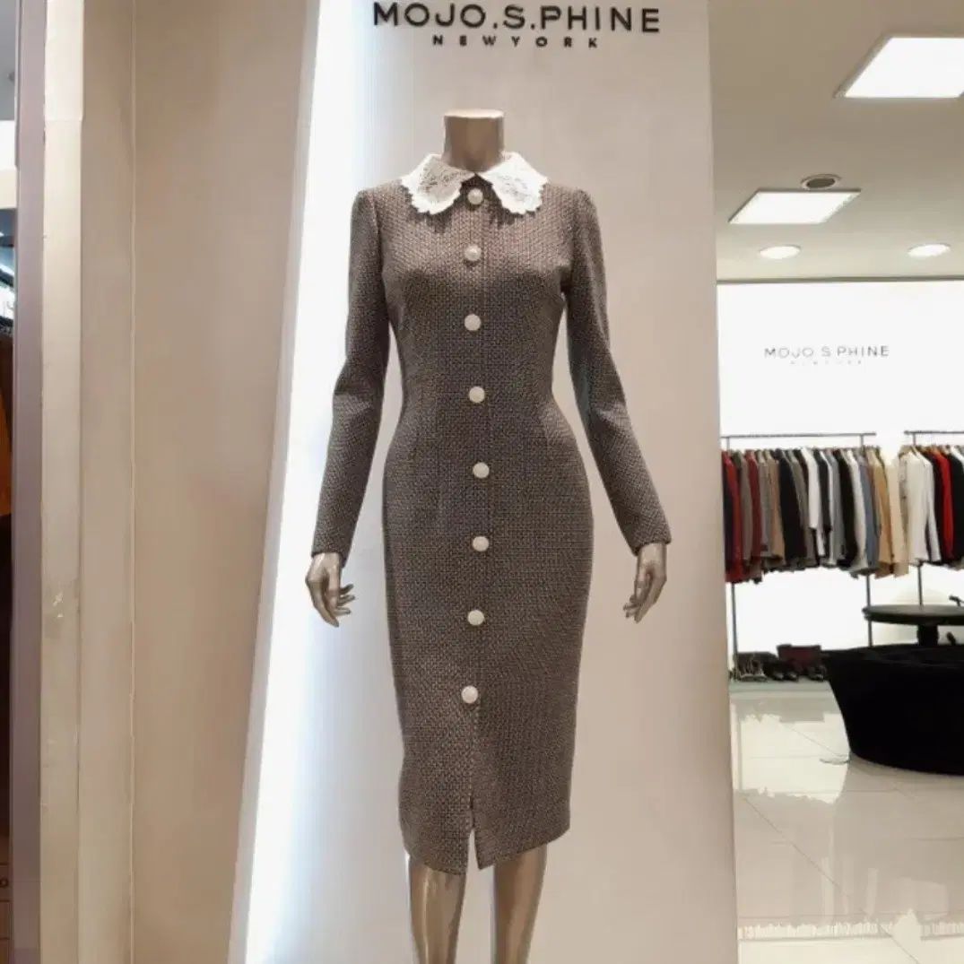 ツイード ロング丈ワンピース