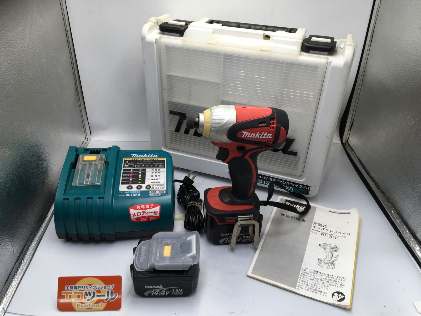 品 Makita マキタ 14.4v充電式インパクトドライバ TD131DRFXR ITG5F5K287W8 エコツール知立店 M02