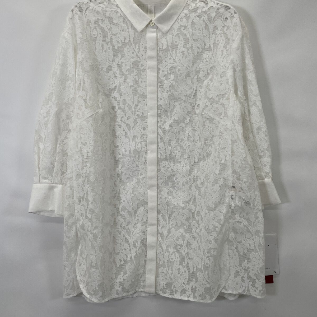 AUJARD クリスチャンオジャール ﾎﾜｲﾄ ﾚｰｼｰｵﾊﾟｰﾙ 比翼ﾌﾞﾗｳｽ 13