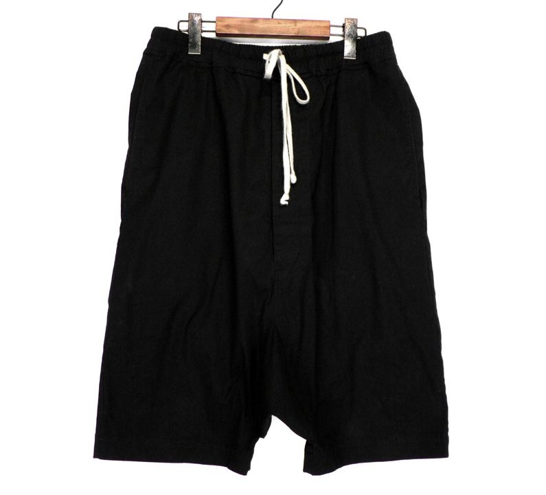 リックオウエンス Rick Owens RU16F6384 TE ドローストリング サルエル ショート ハーフ パンツ w24928