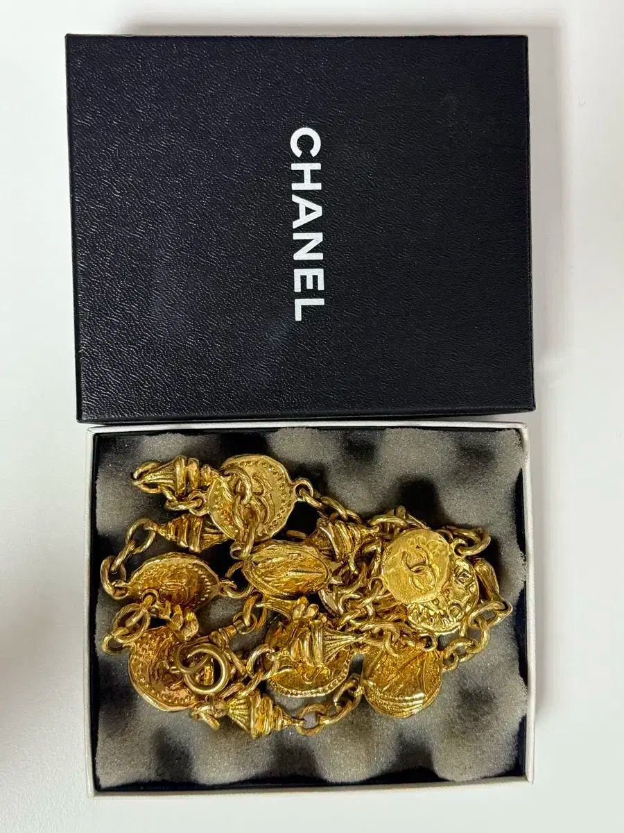 物 CHANEL ヴィンテージ ゴールド チェーン ベルト
