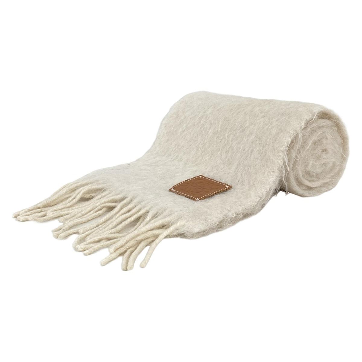 LOEWE ロエベ マフラー - アイボリー ウール