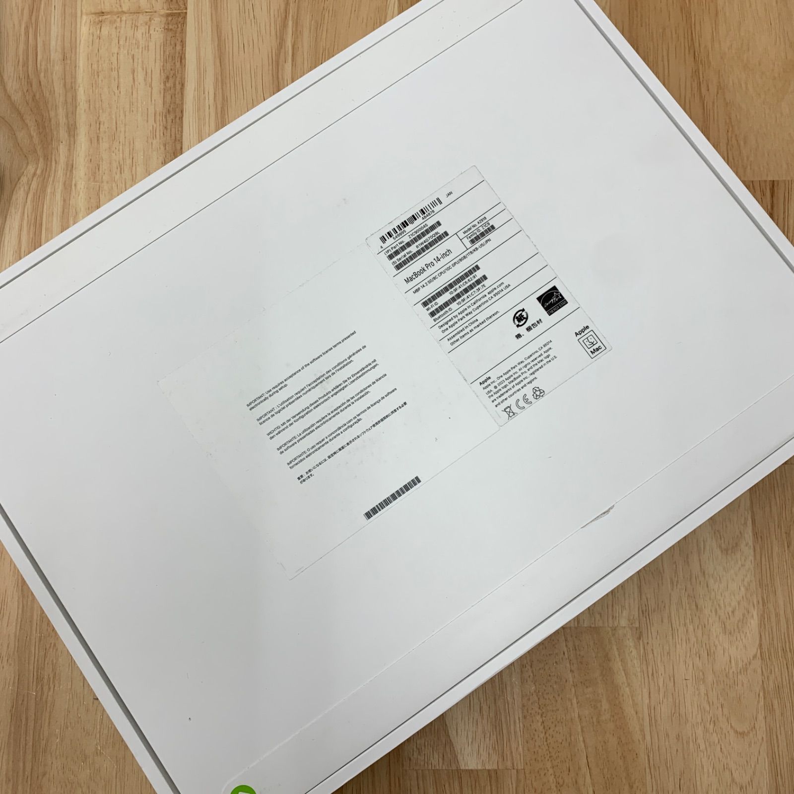 MacBook Pro 14インチ M3チップ 1TB スペースグレーCTO