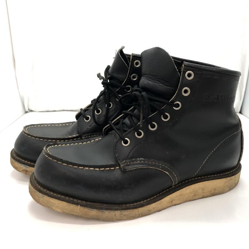 RED WING 7ホールブーツ サイズ7 1 2 26cm相当 黒 8180 羽タグ 91