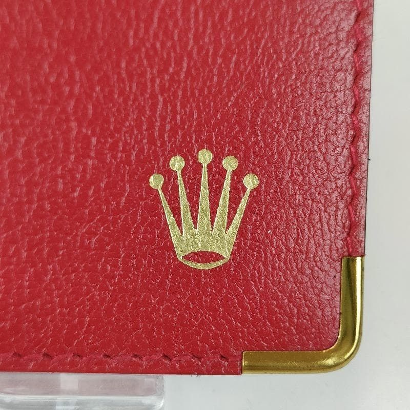 未使用級 ROLEX ロレックス カードケース カード入れ レッド系 赤