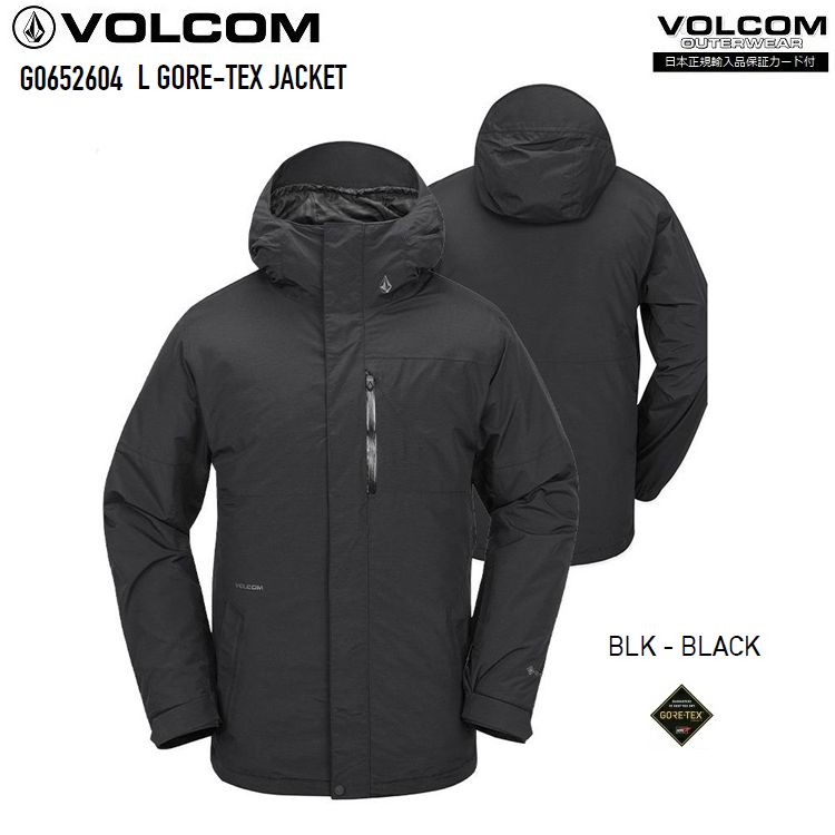 VOLCOM L GORE-TEX JACKET 25-26 BLACK ボルコム エルゴア ジャケット GORE-TEX 2LAYER ゴアテックス 防水ジャケット ゴア GORE防水ウェア