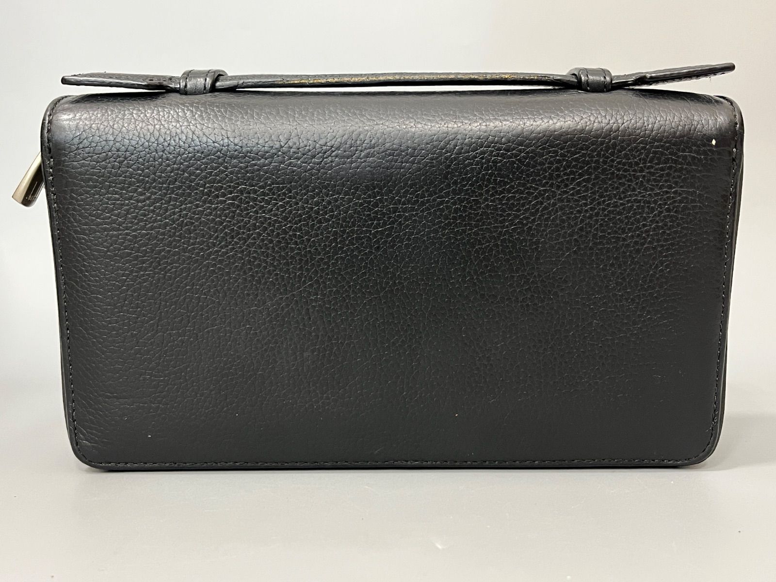 ダンヒル ダブルジップオーガナイザー トラベルケース レザー 本革 黒