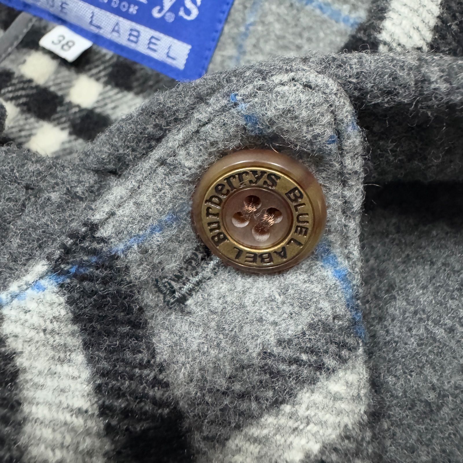 希少 美品 Burberrys BLUE LABEL バーバリー ブルーレーベル ウール