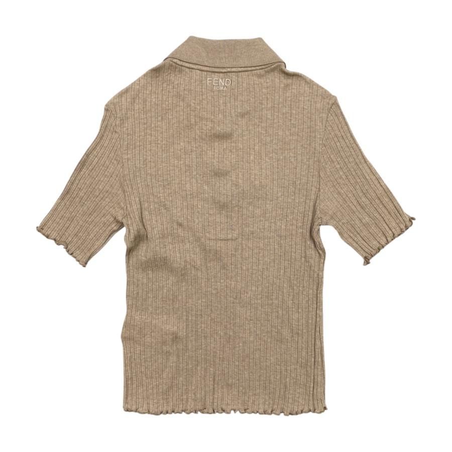 ☆E4736 フェンディ 半袖ポロシャツニット セーター フローラル