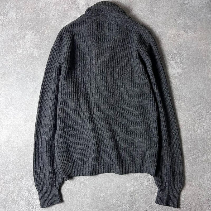 60s PILGRIM ラムウール アクリル ニット ショールカラー カーディガン