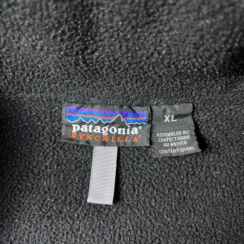 00s 00年製 Patagonia シンチラ マースピアル フリース ジャケット XL 00年代 パタゴニア ハーフジップ ハイネック ブラック 黒 KANDAIZUMI_COM