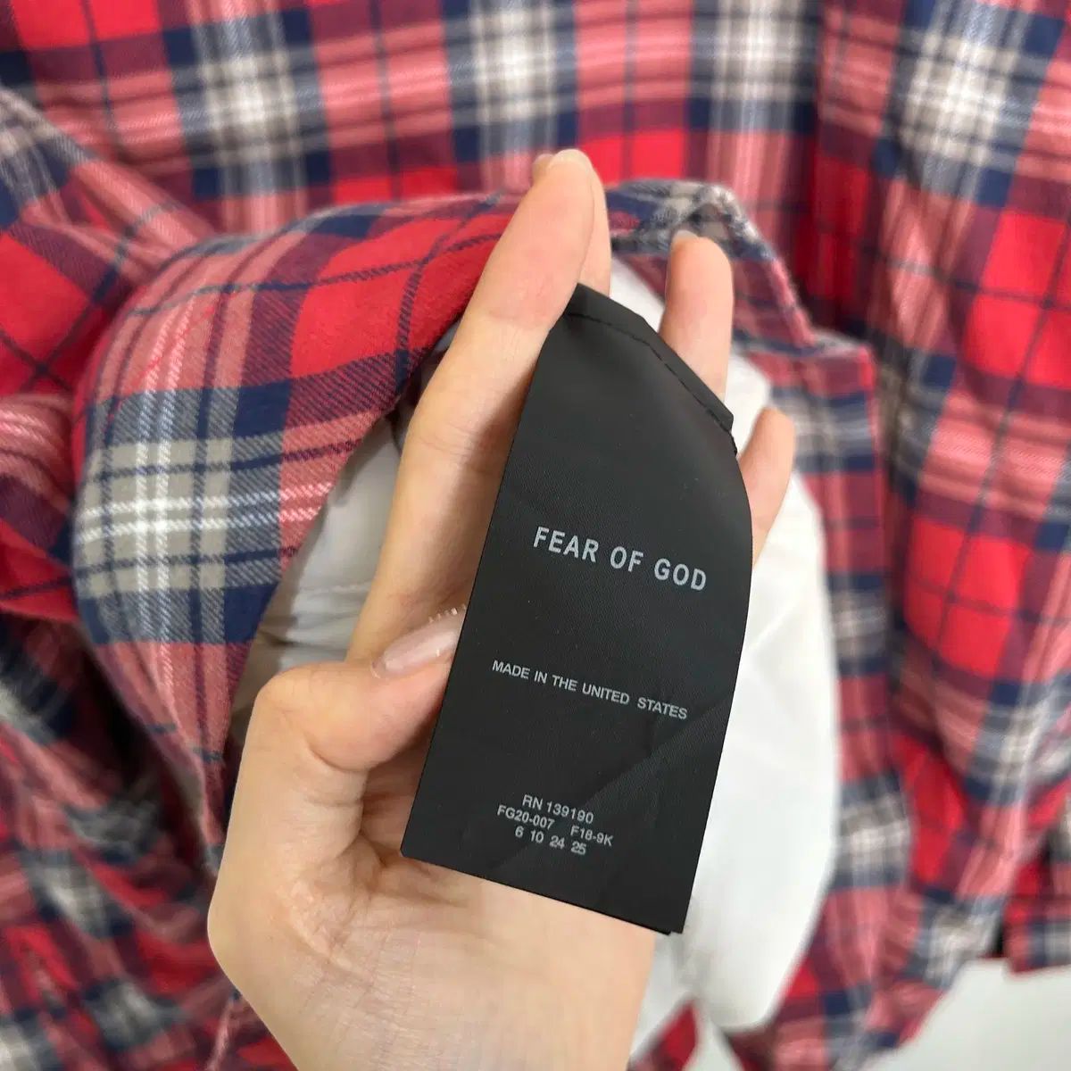 フィアオブゴッド オーバーサイズ CHECK シャツ L