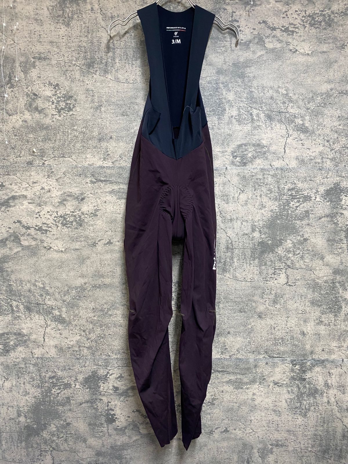 JN577 ピセイ PISSEI SRL ビブタイツ 黒紫 3 M 裏起毛