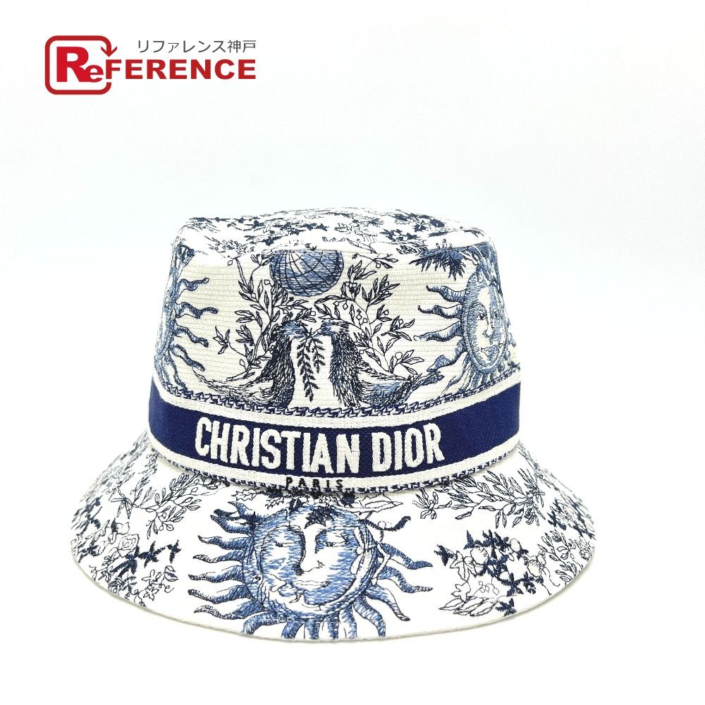 Dior ディオール 帽子 ロゴ刺繍 ジャガード 42TFS923X131 キャンバス ホワイト