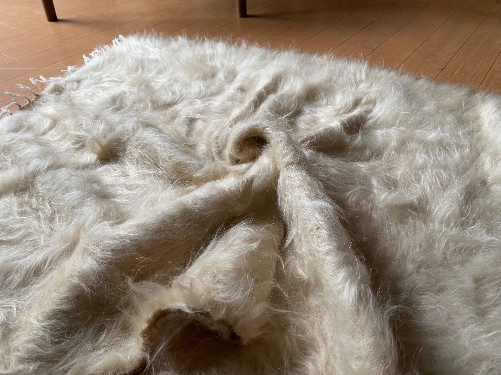 サボテンさまご 品 ヴィンテージシイルトバッタニイェ白 2枚 アンゴラヤギのモヘアで織られた 上の毛布 MARWIL-DEMENAGEMENTS_CH