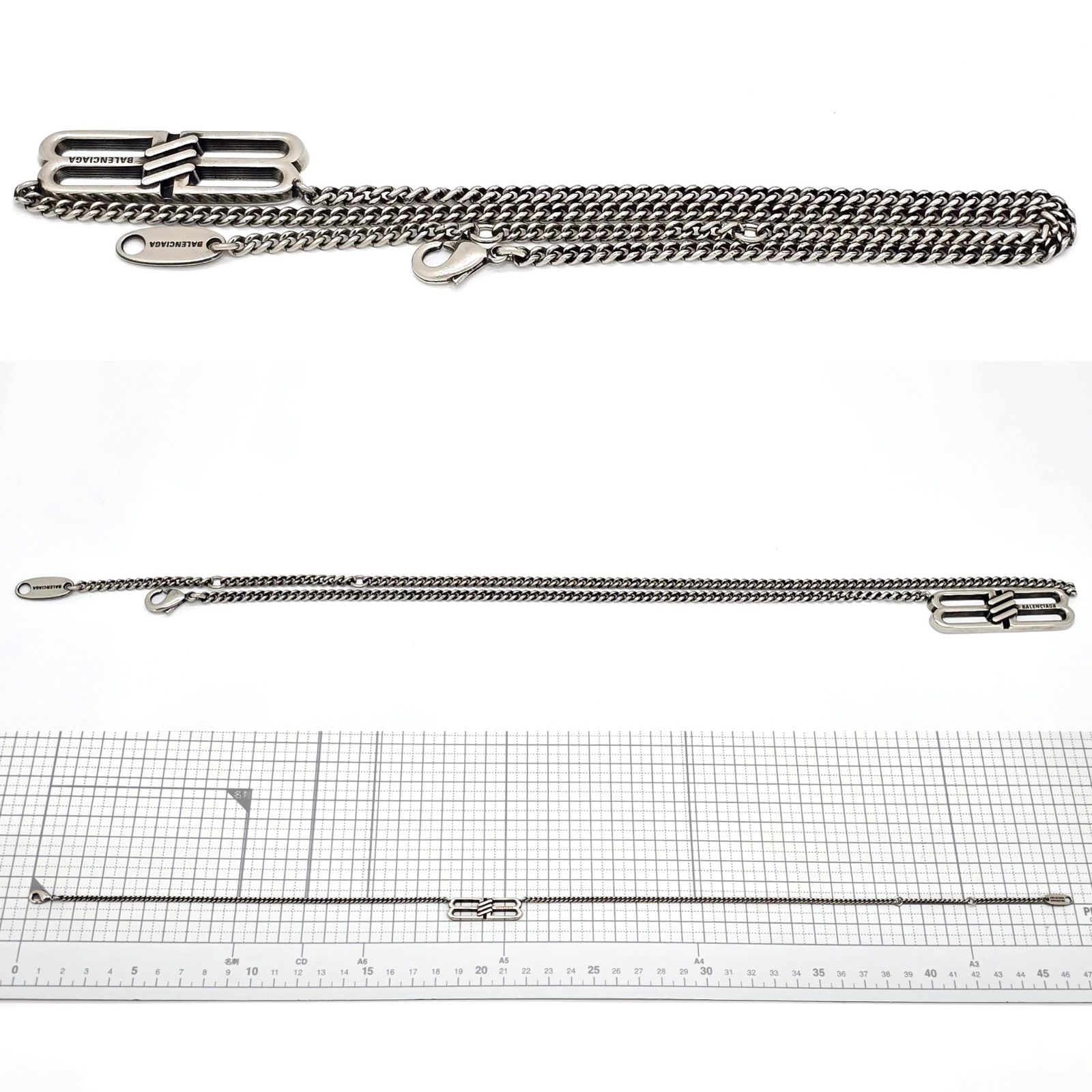 ネックレス アンティーク調シルバー真鍮
