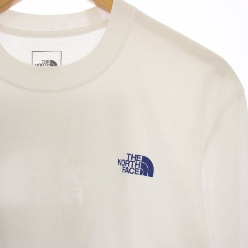 ザノースフェイス THE NORTH FACE L/S Back Square Logo Tee Tシャツ ロンT カットソー 長袖 S 白 ホワイト 青 ブルー NT82333 /TK