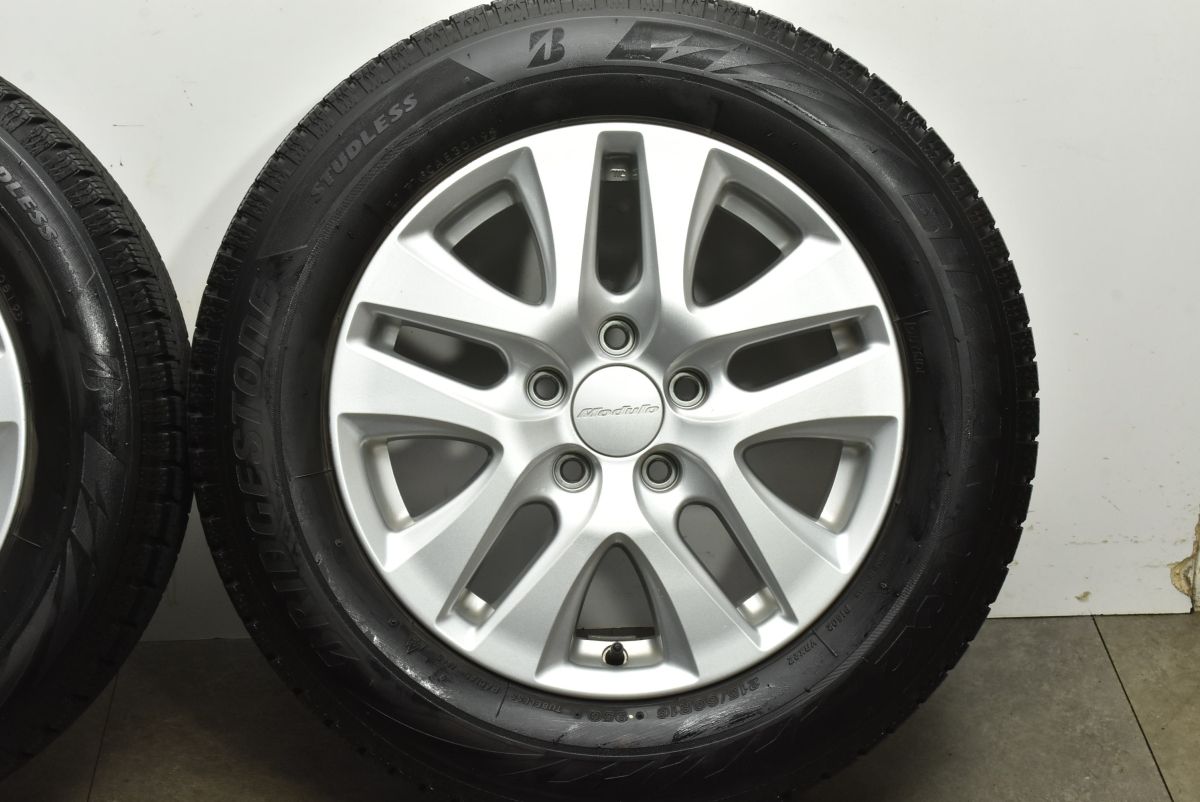  バリ溝 ホンダ ヴェゼル Modulo モデューロ 16 in 7 J 55 PCD 114 3 ブリヂストン ブリザック VRX 2 215 60 R オデッセイ WR V 16インチ タイヤ ホイールセット