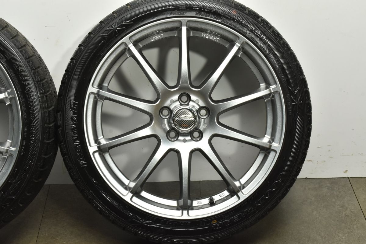  レガシィ エクシーガなどに シュナイダー 18 in 7 J 48 PCD 100 グッドイヤー アイスナビ6 215 45 R ウィッシュ インプレッサスポーツ 18インチ タイヤ ホイールセット