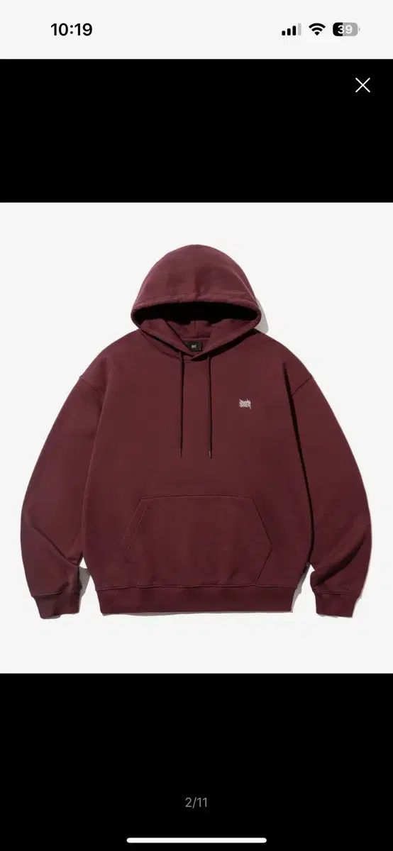 Brownbreath フードTシャツ バーガンディ S