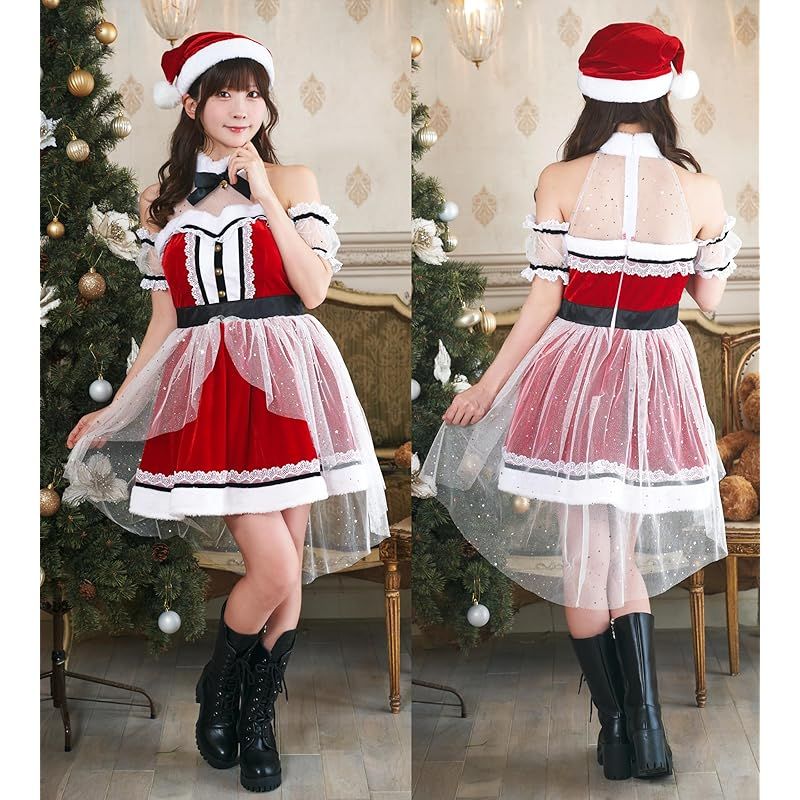 クリアストーン Clearstone ファンメイド コスプレ シャインドレスサンタ レディース レッド その他 コスチューム コスプレ ホビー 楽器 アート