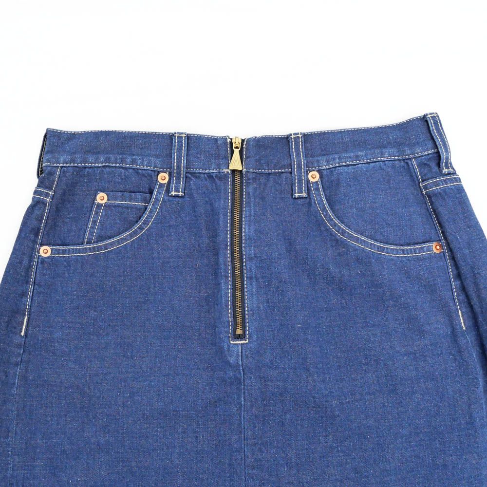 名東】グッチ デニムスカート 38サイズ ブルー系 708851 コットン