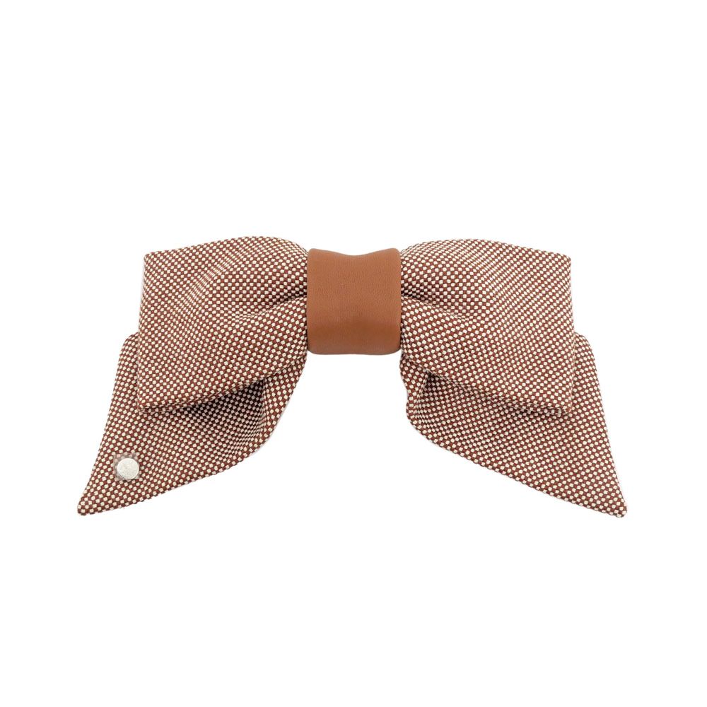 【名東】エルメス バレッタ グルネル PMプラン エア ゴールド シルバー金具 髪飾り ヘアクリップ 小物