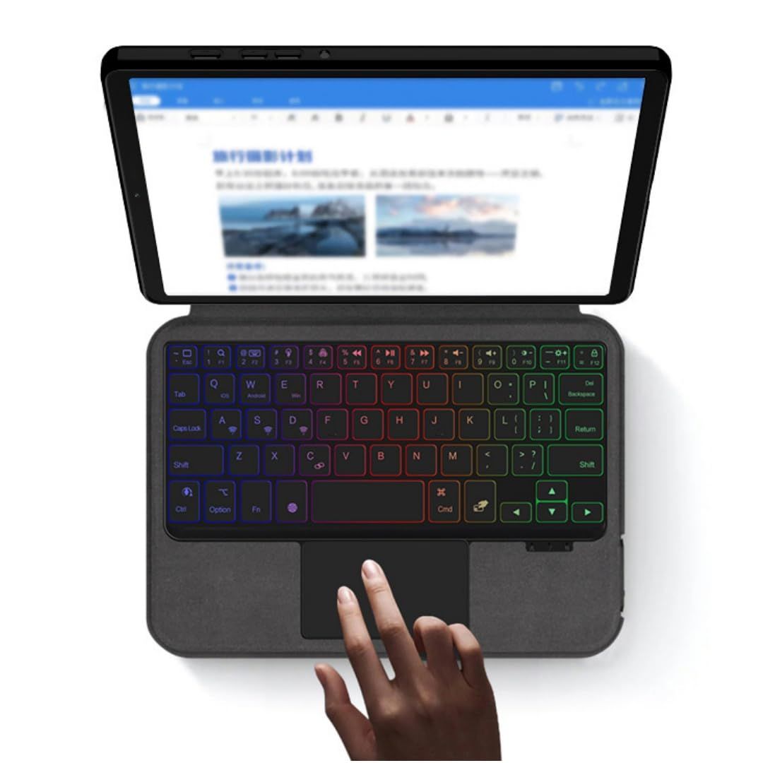 Galaxy Tab A9 8.7インチ キーボードケース 一体型 トラックパッド付き バックライト付き ギャラクシー tab a9 8.7 キーボード付き ケース タッチパッド付き ビジネス