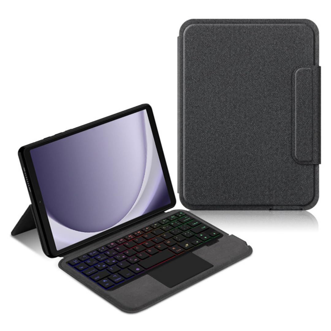Galaxy Tab A9 8.7インチ キーボードケース 一体型 トラックパッド付き バックライト付き ギャラクシー tab a9 8.7 キーボード付き ケース タッチパッド付き ビジネス