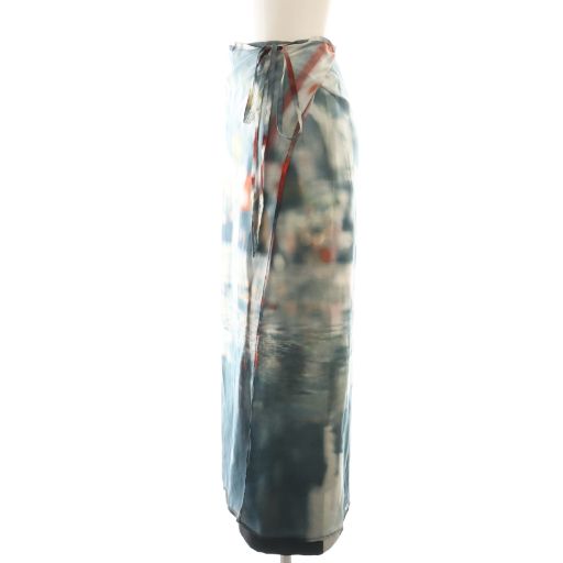 アメリヴィンテージ Ameri VINTAGE DAILY LIFE SCENERY SHEER SKIRT スカート フレア マキシ ロング S グレー /AT ■OS