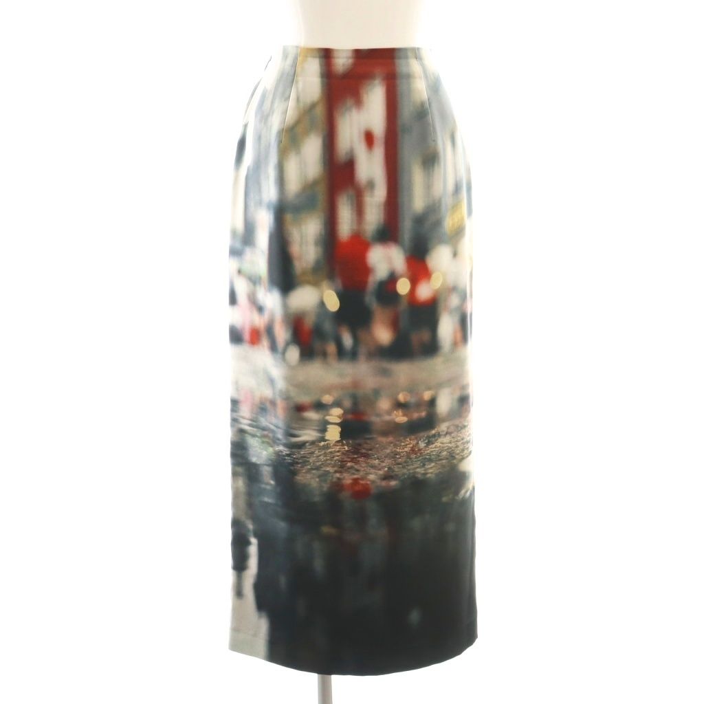 アメリヴィンテージ Ameri VINTAGE DAILY LIFE SCENERY SHEER SKIRT スカート フレア マキシ ロング S グレー /AT ■OS