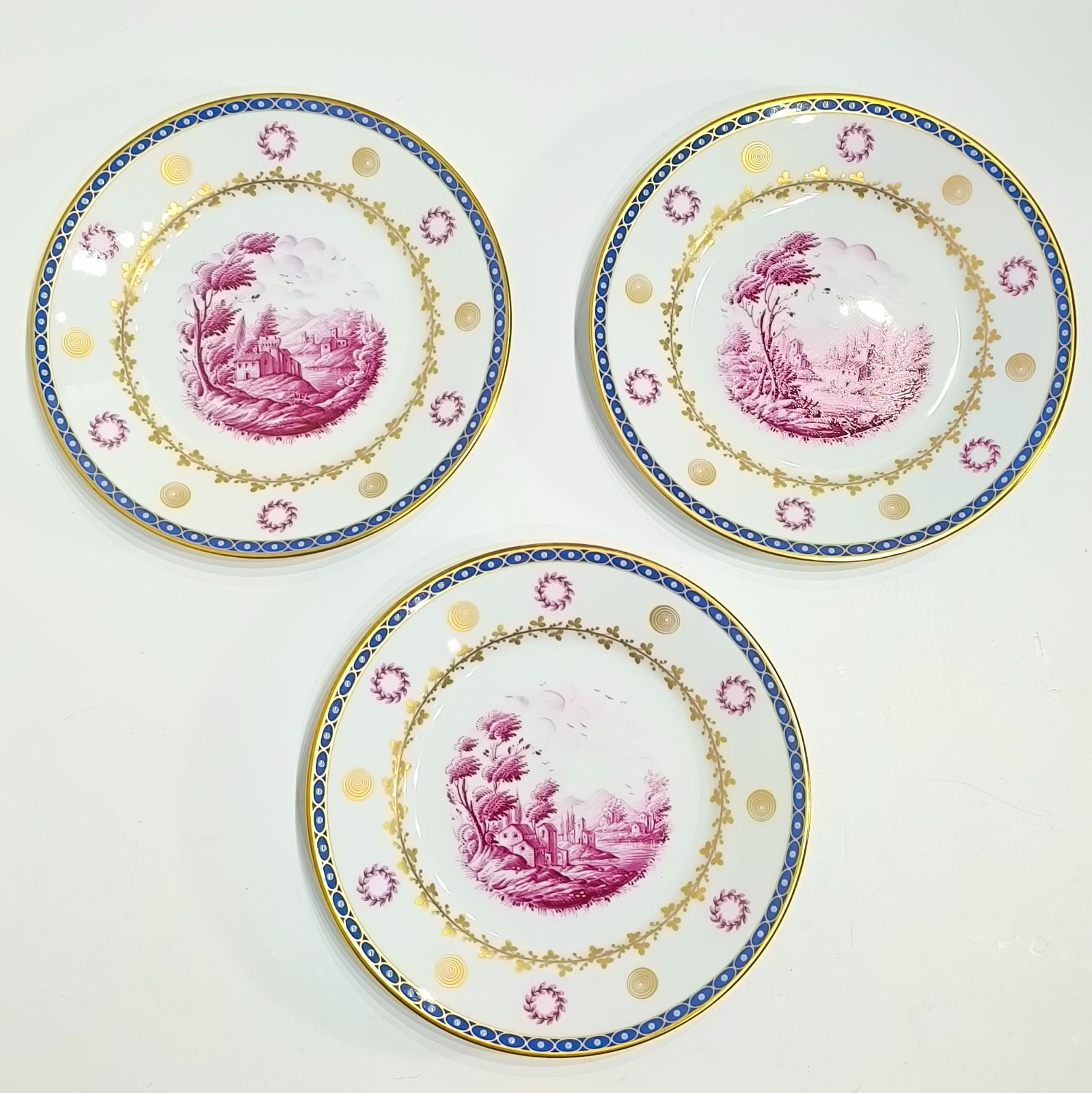 【希少品】リチャードジノリ★PAESAGGIO★アールデコパーティプレート　2枚 リチャードジノリRichard Ginori グランデュ―カ 27センチプレート ペア