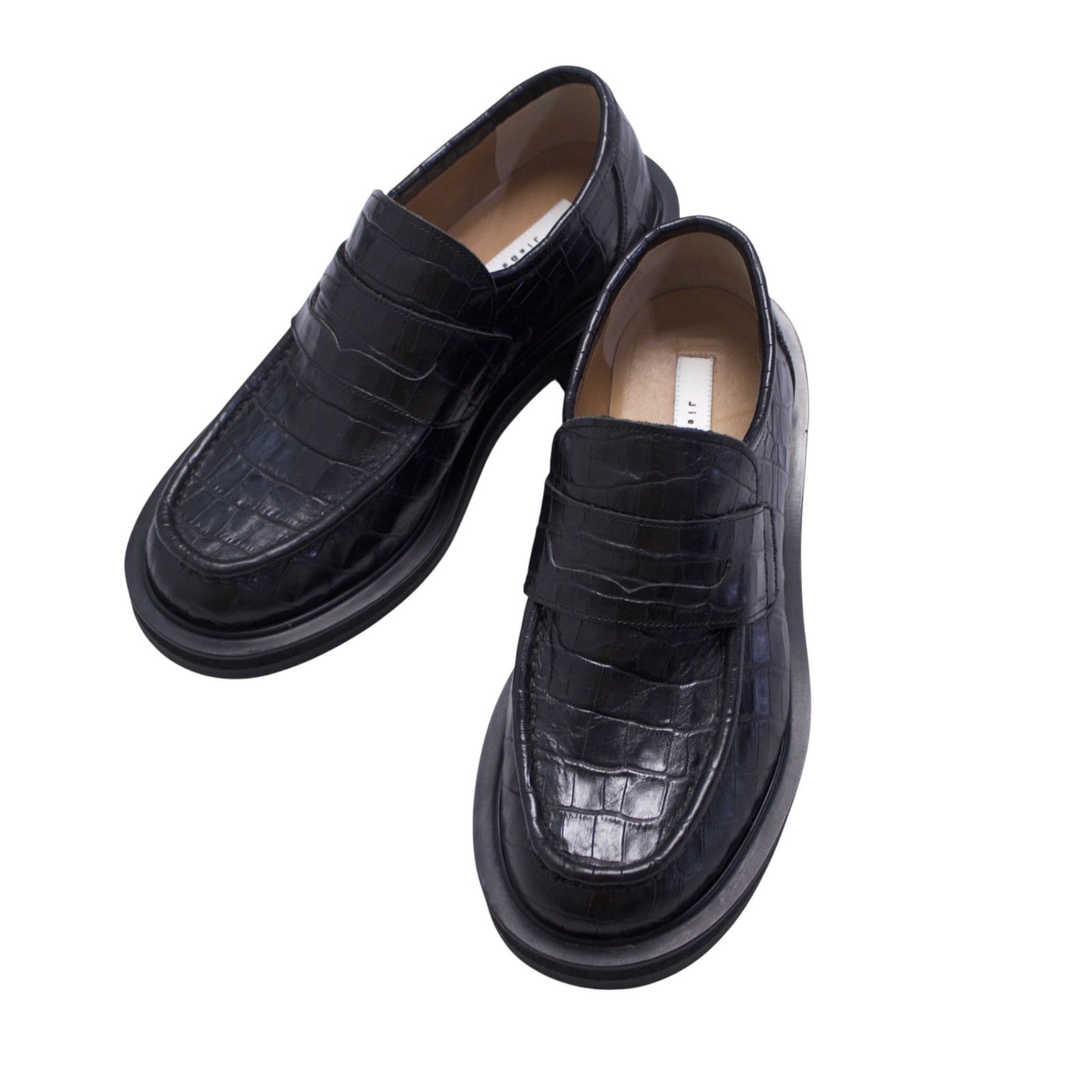 JIEDA ジエダ LEATHER LOAFERS 41 26cm クロコエンボス レザーローファー シューズ 靴