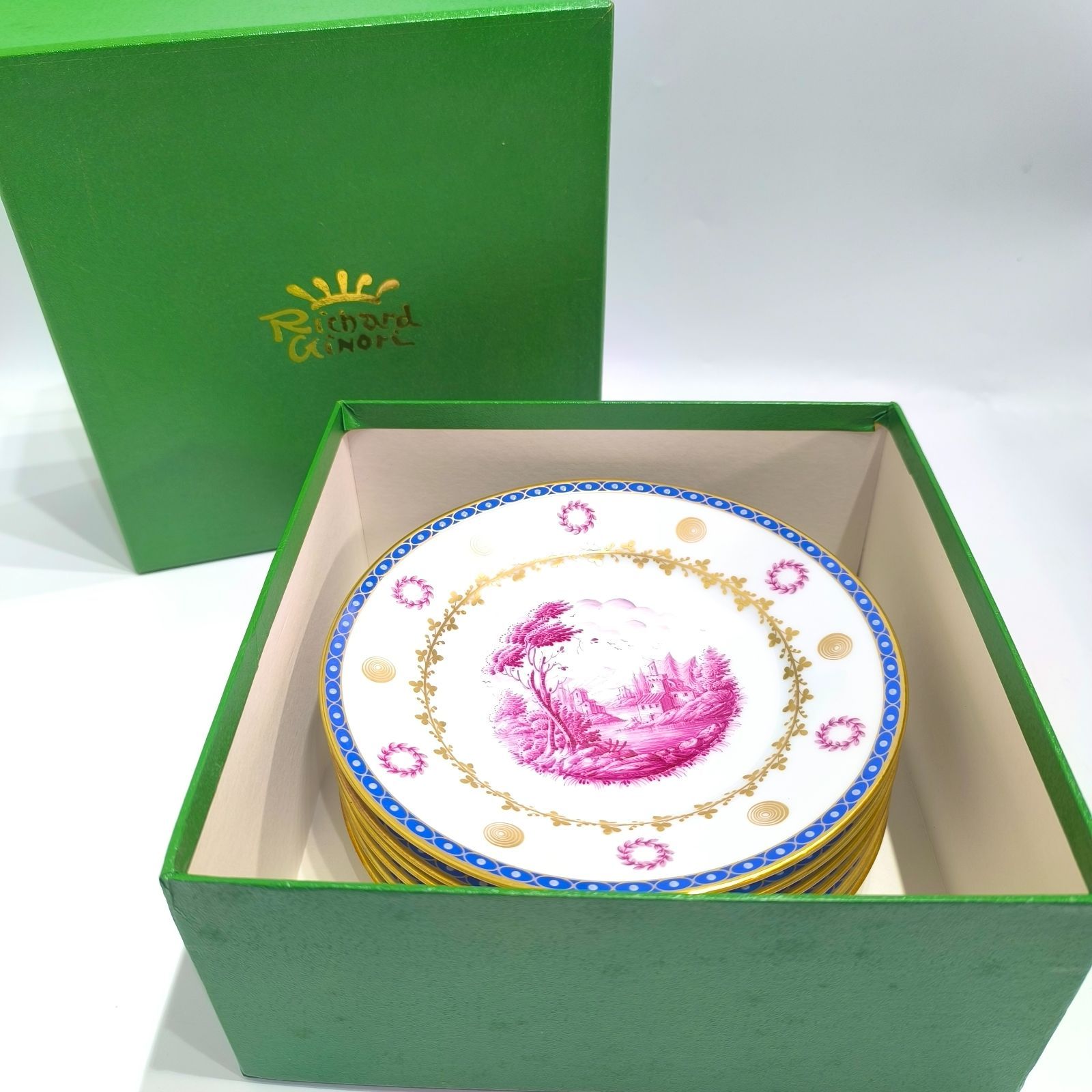 【希少品】リチャードジノリ★ポルポラ★手描き風景画プレート 希少品】リチャードジノリ☆ポルポラ☆手描き風景画プレート