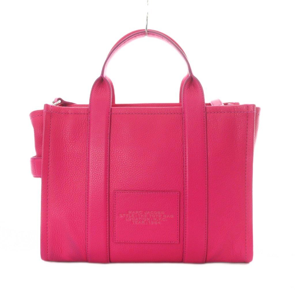 マークジェイコブス MARC JACOBS THE LEATHER MUDIUM TOTE BAG M 2wayバッグ トート ショルダー レザー hot pink ホットピンク H004L01PF21 RI OS