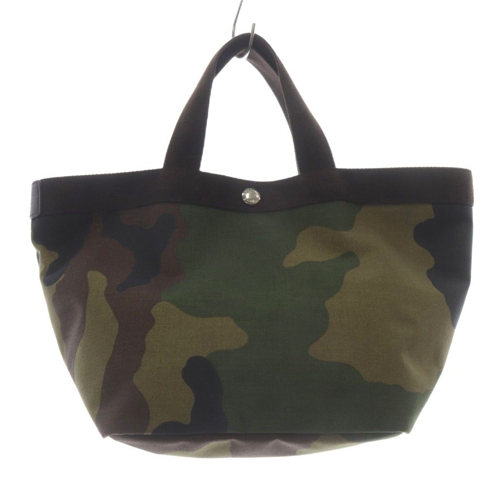 エルベシャプリエ カモフラージュ ハンドバッグ カーキ 緑 707W