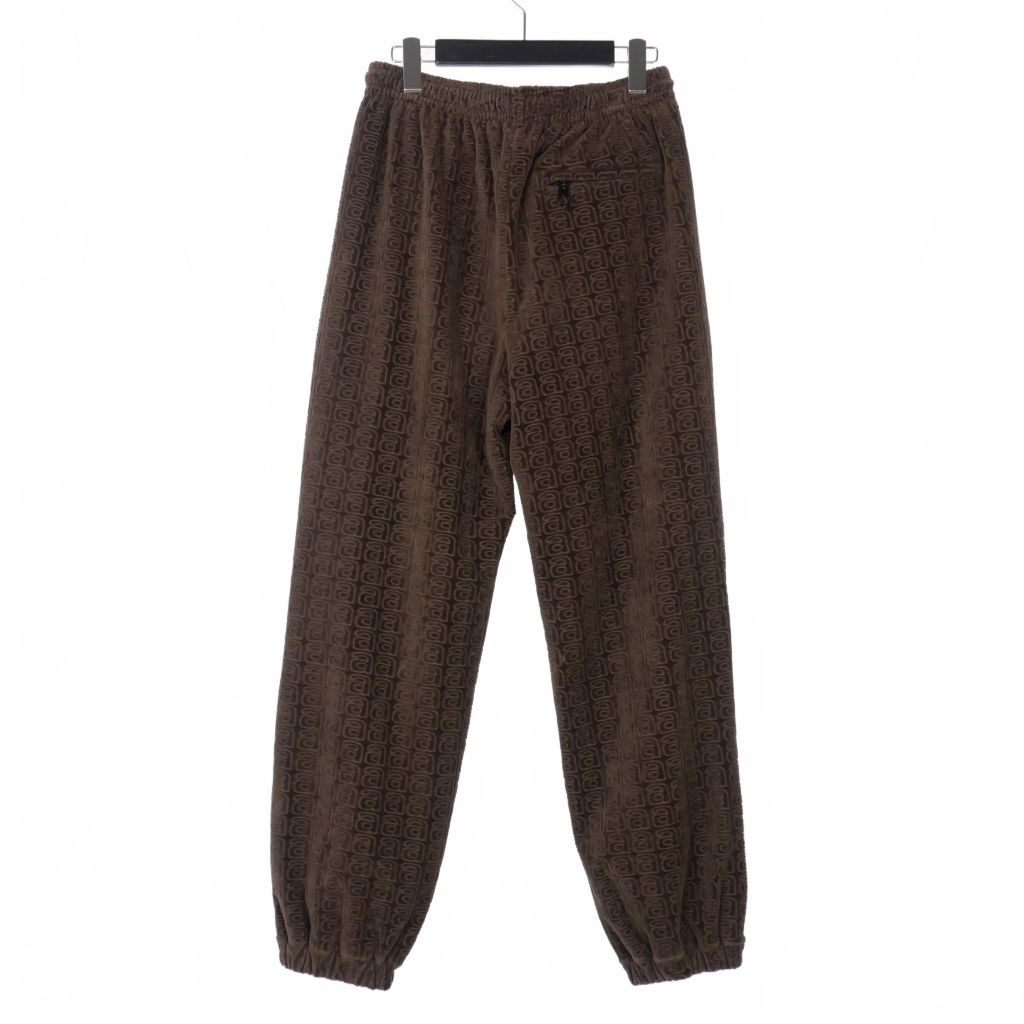 アレキサンダーワン ALEXANDER WANG ベロア ロゴ トラックパンツ XS 茶 ブラウン UCC3224050
