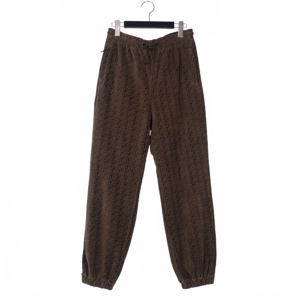 アレキサンダーワン ALEXANDER WANG ベロア ロゴ トラックパンツ XS 茶 ブラウン UCC3224050