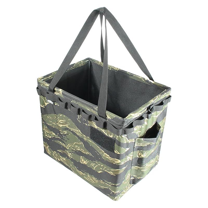 WHATNOT ワットノット ワンタッチバケット ヘビーデューティー 丈夫 薪入れ 収納コンテナ ツールボックス アウトドア キャンプ DIY ギフト プレゼント 収納 バスケット 収納バッグ 工具入れ 工具 ギア収納 ブラック 黒 サンドベージュ タイ 0