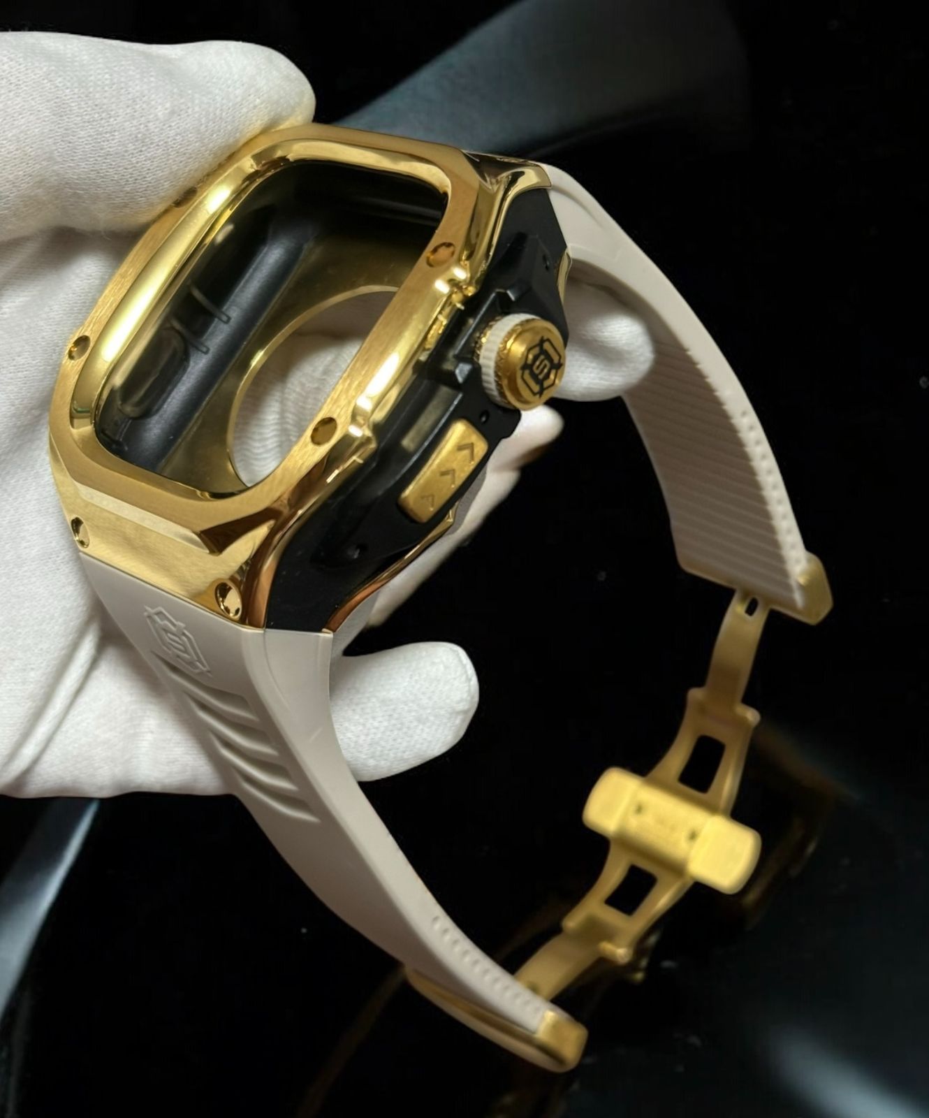  49 mm ステンレスケース ウルトラ アップルウォッチ カバー ケース Apple Watchラバーバンドベルト ultra 705 ラバーベルト 時計