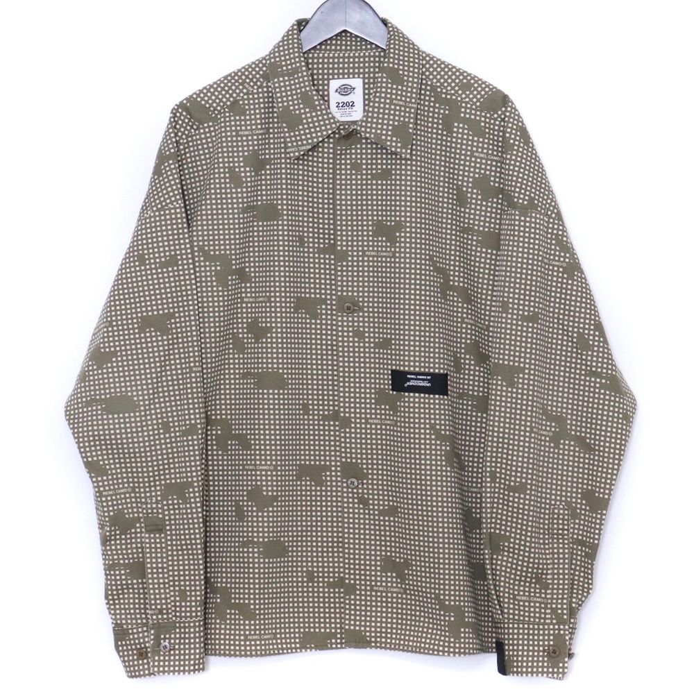 N. × DICKIES ワーク長袖シャツ サイズ40 カーキ 2212-SH 35-003