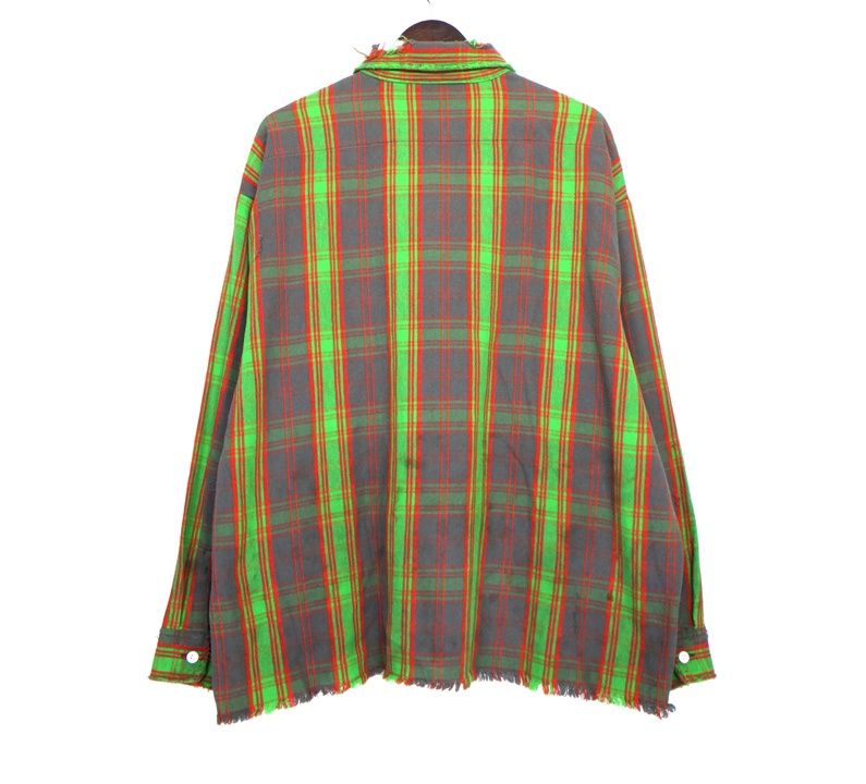 セントマイケル SAINT MICHAEL 23AS DT FRNNL SHIRT SM-A23-0000-C23 ヴィンテージ加工 チェック フランネル シャツ s4892