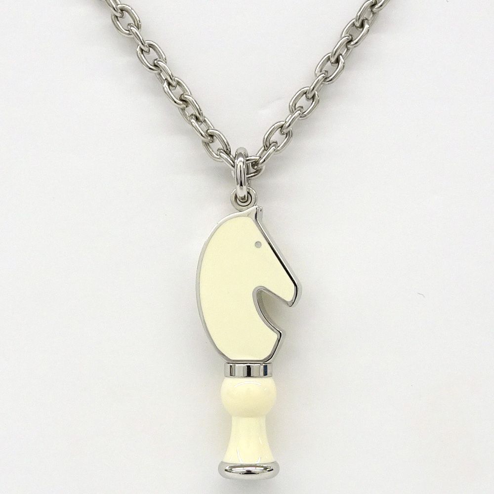 栄 エルメス ネックレス カヴァリエ メタル シルバー SV ホワイト レディース 小物 その他