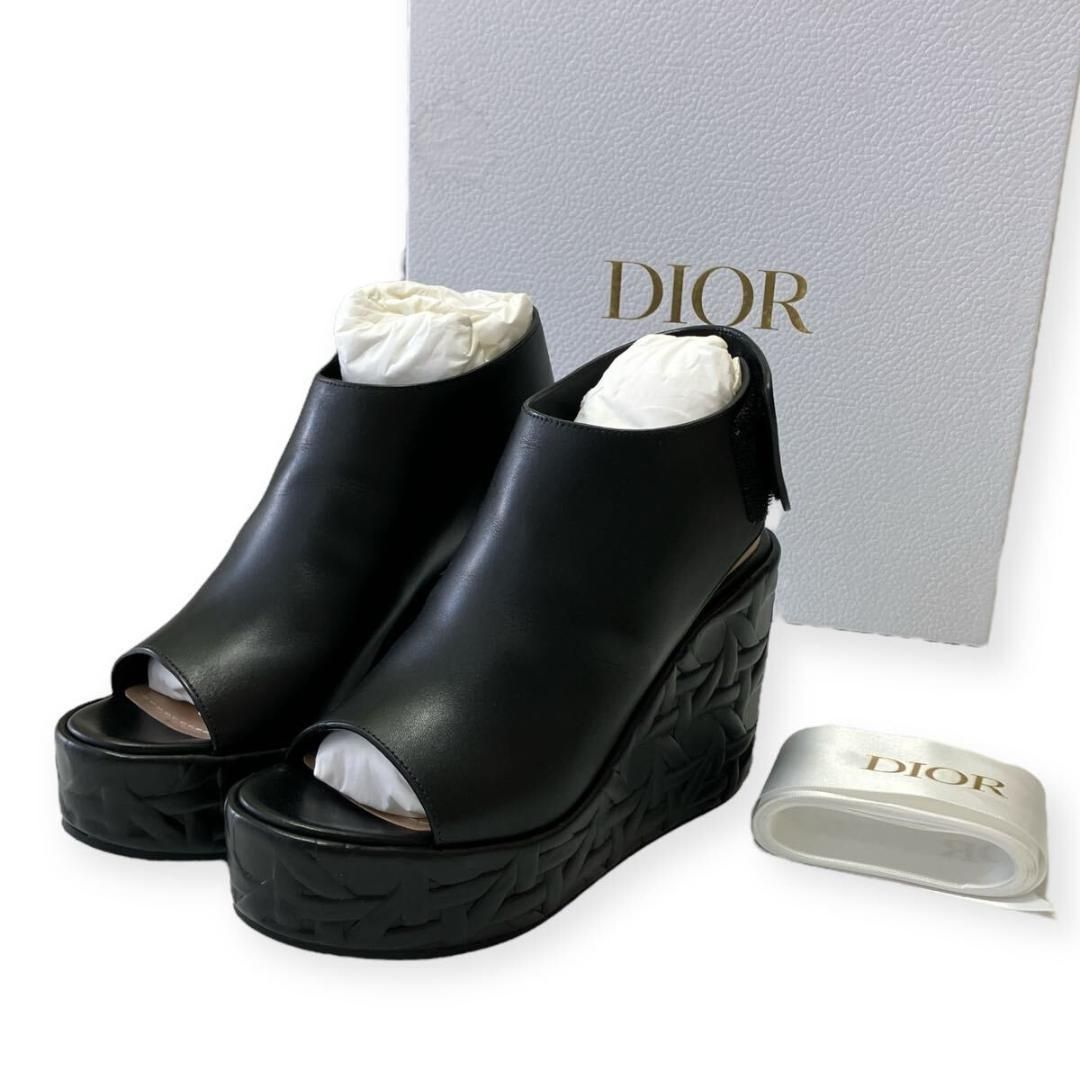 Dior ディオール ATTITUDE ウェッジソール サンダル カーフスキン