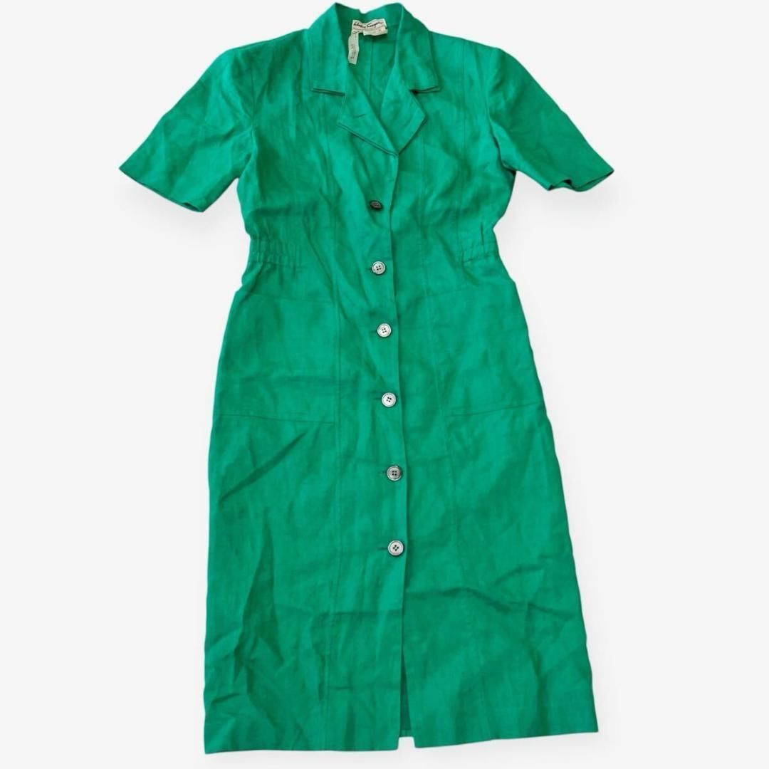 サルヴァトーレ フェラガモ レディース グリーン 緑 ドレス 半袖 ワンピース